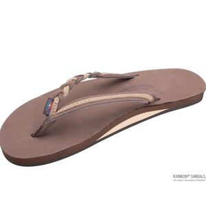 Rainbow sandals with braided strap in expresso/Sierra brown sz 8.5 - 9.5 (XL)